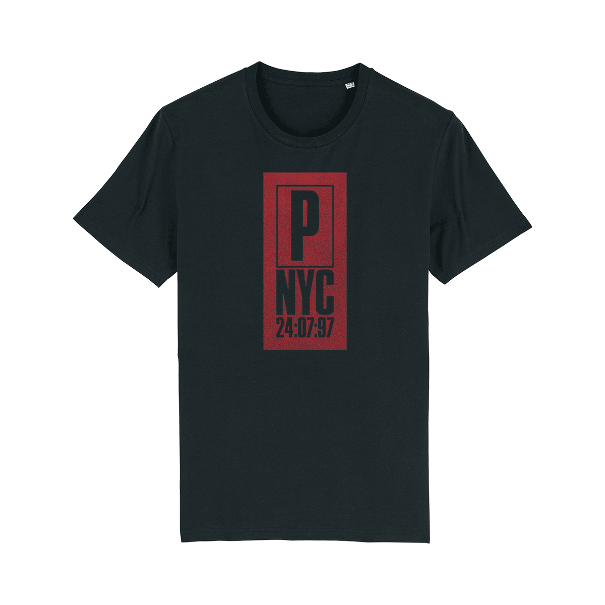 NYC ROSELAND ANNIVERSARY - ブラックTシャツ(レッドロゴ)