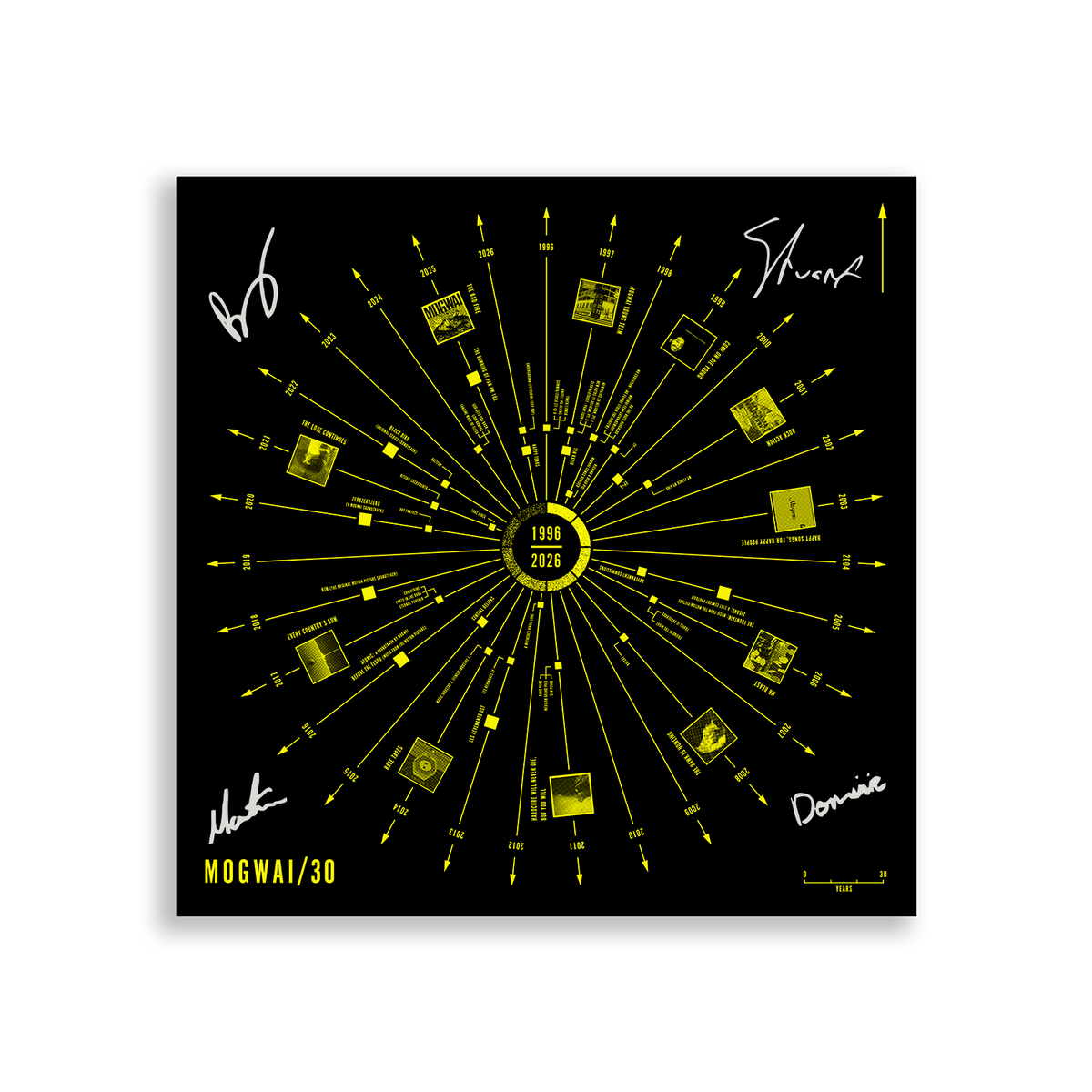 Mogwai Autographed 12x12 inch Clear Print