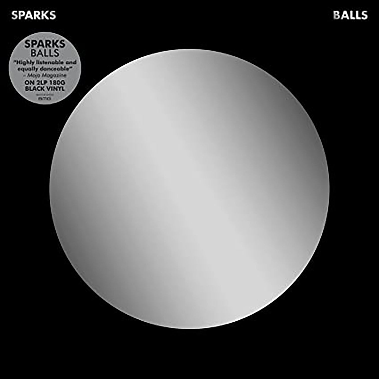 Smooth, white sphere against a black background.